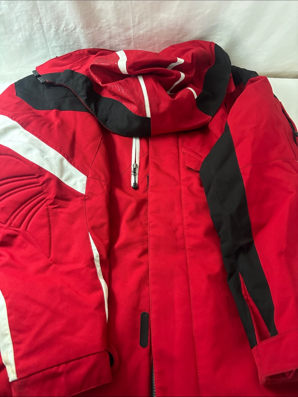 Spyder Red Ski Jacket with Black & White Accents Vintage